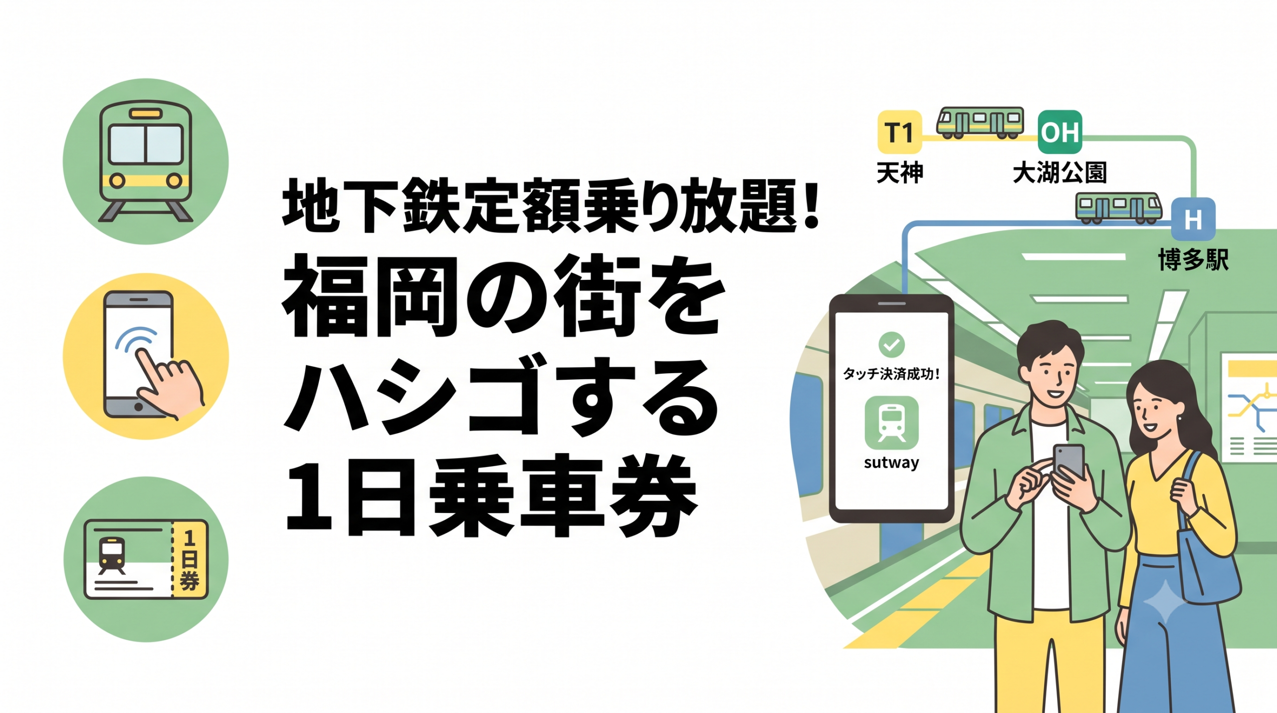 移動費は定額で削る！福岡市地下鉄1日乗り放題ハック