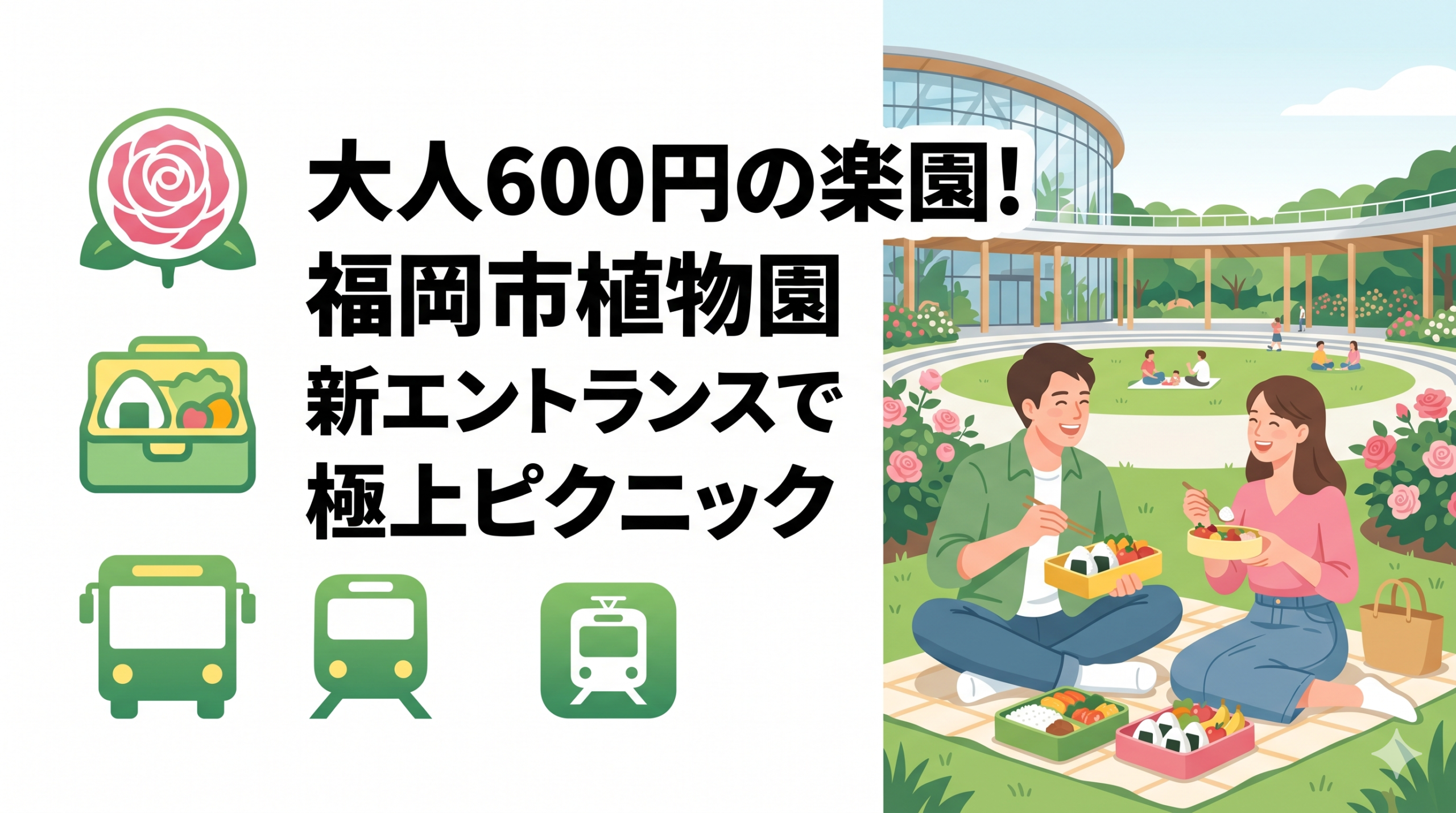 大人600円の楽園！福岡市植物園 新エントランスで極上ピクニック